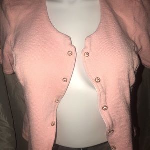 ST John pink cardigan /gold buttons size 12